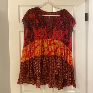 Free people patterned tunic